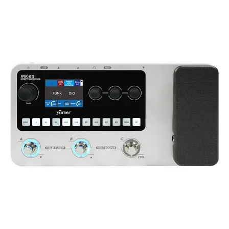 Pedal De Efeitos Portátil Para Guitarra Yuimer Mk-20 Branco