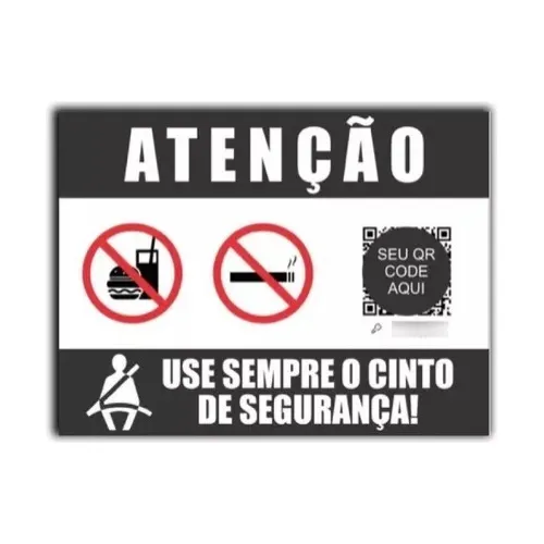 Placa Qrcod Pix Personalizada Aplicativo Taxi Uber 20x15cm
