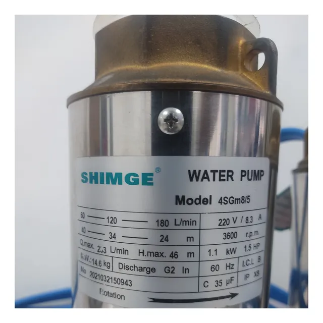 Bomba Sumergible Para Pozo 1.5hp 220v Monofasica