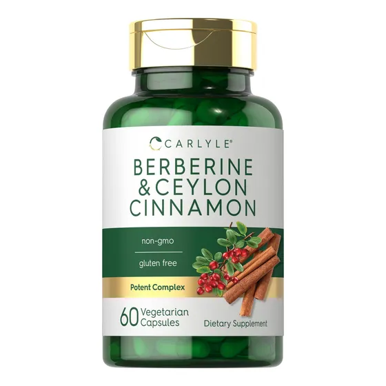 Suplemento Carlyle Berberine, Canela De Ceilán, 2000 Mg, 60