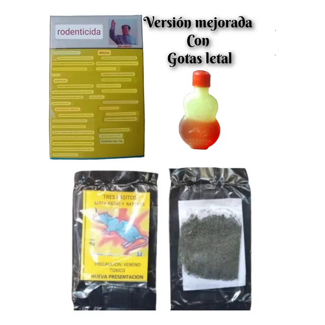Veneno De Rata Y Ratones Precio X 12 Sobres