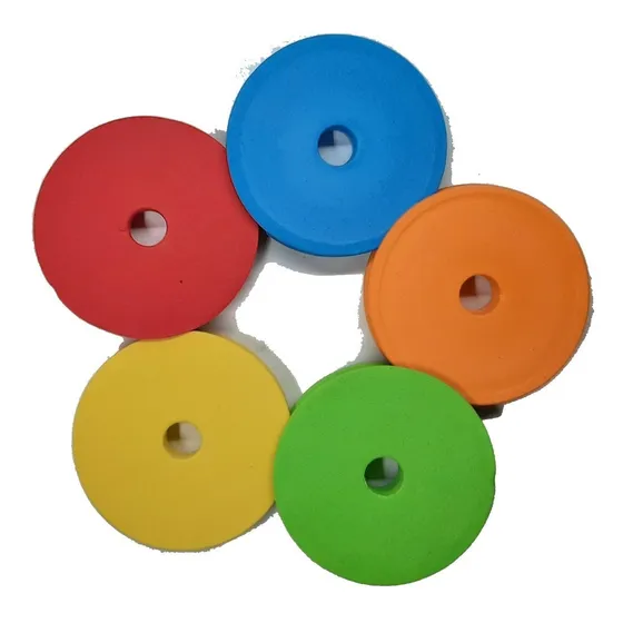 5 Tablas De Goma Eva Tipo Alfajor 7cm Diametro 12mm Espesor
