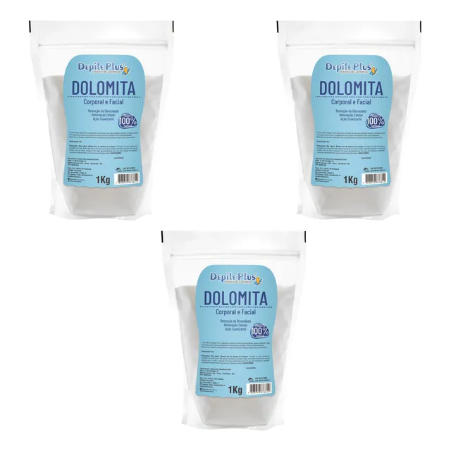 Dolomita Em Pó Depile Plus Talco Neutro Ultrafino 3 Kilos