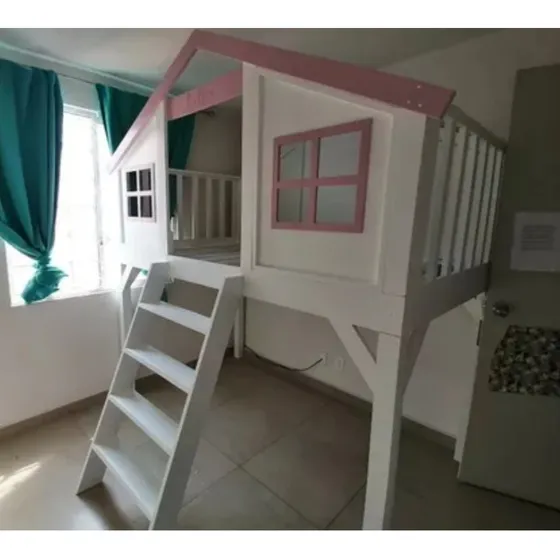 Cama Infantil Niña Niño Madera Maciza No Incluye Colchon