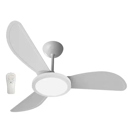 Ventilador Ventilador De Teto Ventimais Firenze Led Controle Com 3 Pás De Abs Branco Estrutura Branco, 96cm De Diâmetro 50/60hz 96 Cm 220v