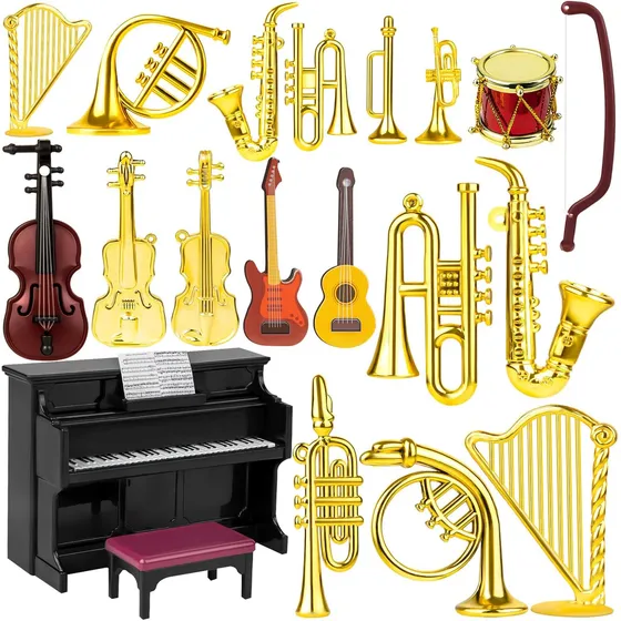 Instrumentos Musicales De Casa De Muñecas, Violín En Miniatu