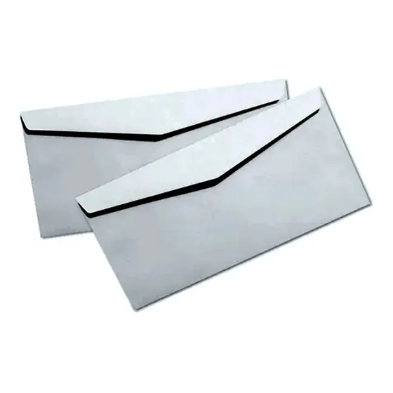 Sobres Blancos Oficio Ingles 70grs 12x23,5 Cm Paq X 100 U. Color Blanco