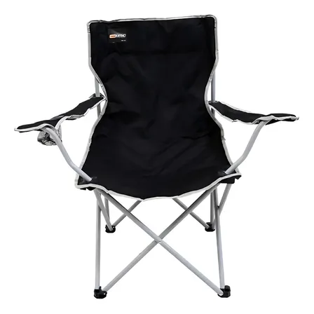 Cadeira Dobrável Camping Nautika Alvorada Preto 80kg Com Bolsa