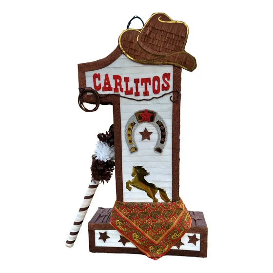 Piñata Vaquera Personalizada 90 Cm Chocolate Vaquero Vaquero 90 Cm