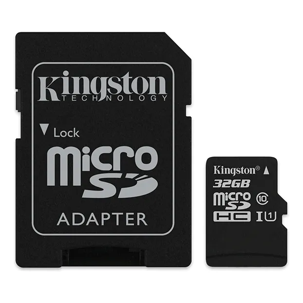 Cartão De Memória Microsd 32gb Com Adaptador Canvas Kingston