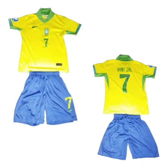 Uniforme Selección De Brasil Vini Jr Para Niños.