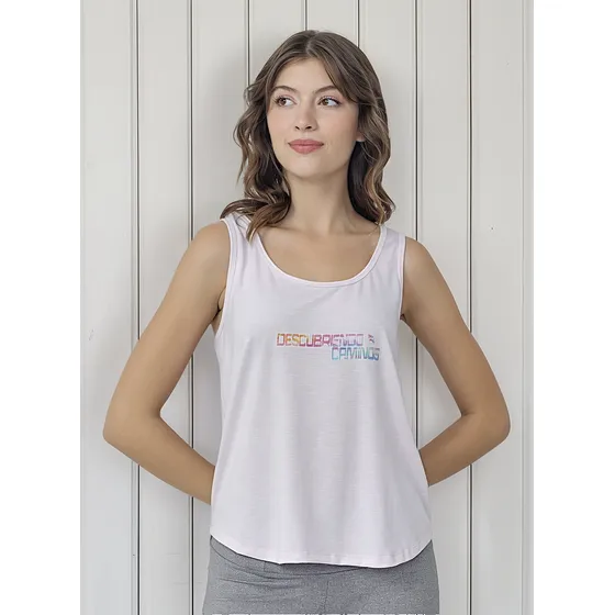 Musculosa Algodon Mujer Remera Casual Moom