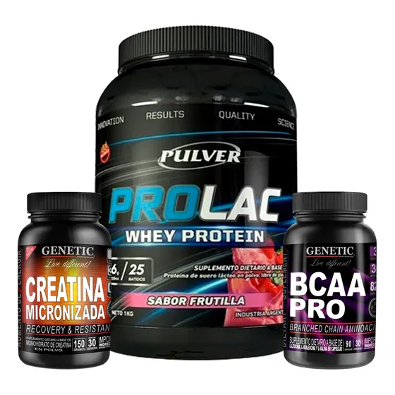 Prolac Proteía Bcaa Creatina Micronizada 100% Pura Genetic