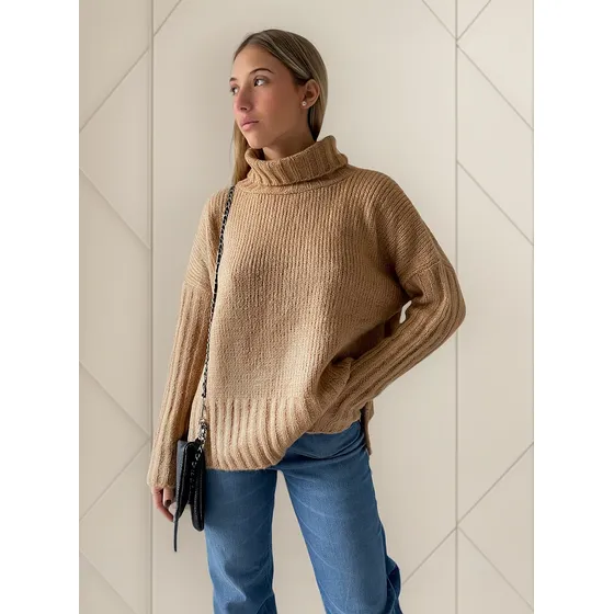 Sweater Mujer De Lanilla - Con Polera.
