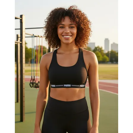 Top Puma Nadador Feminino Sem Bojo Algodão Fitness Academia