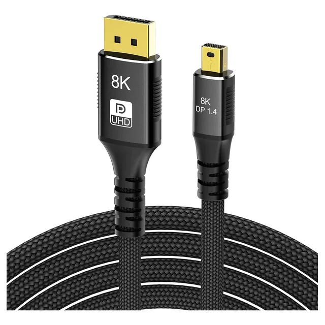 2 Metros Cable Mini Dp Displayport A Displayport 1.4 8k 60hz