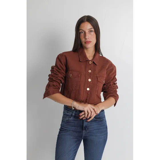 Campera Chaqueta Crop Mujer Sitges Denim