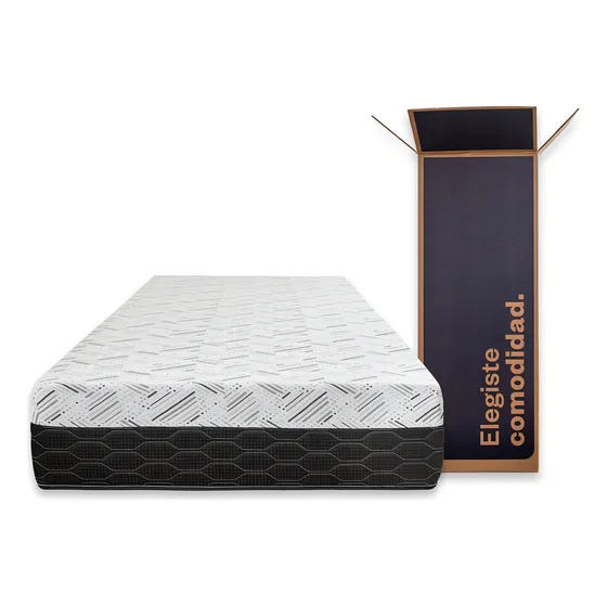 Colchón En Caja Sueño Dorado Box Plus 1 plaza 80x190cm espuma alta densidad