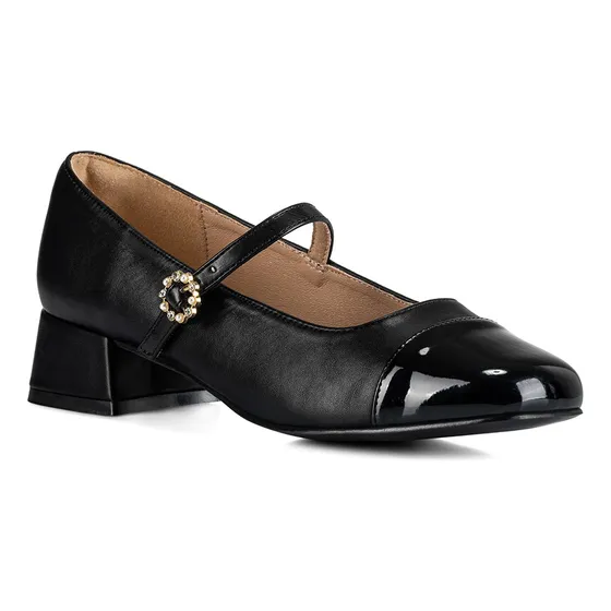 Zapatos Mujer Mary Jane Elegante Clásico Charol Perlas Weide