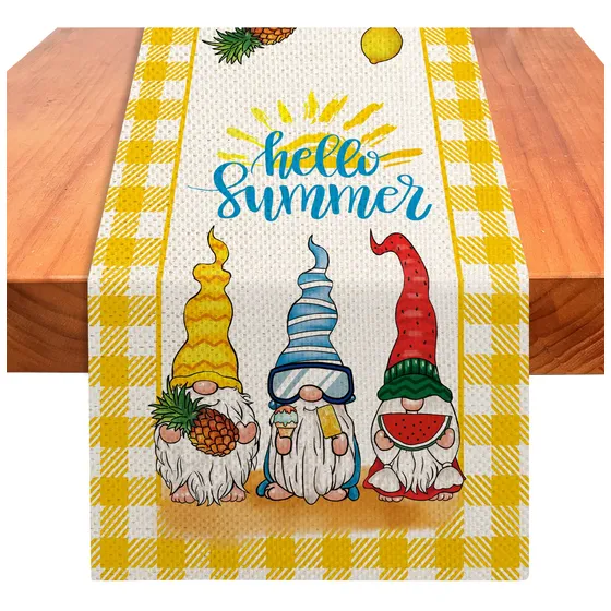 Hello Sunshine Gnome Buffalo Camino Mesa Cuadro 72  Largo