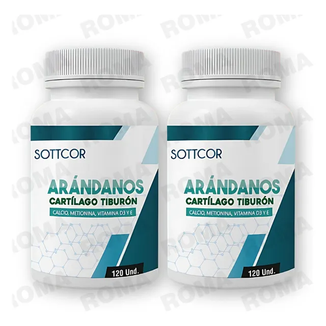 Pack 2 Cartílago De Tiburón En Cápsulas 240 Und Sottcor Labs