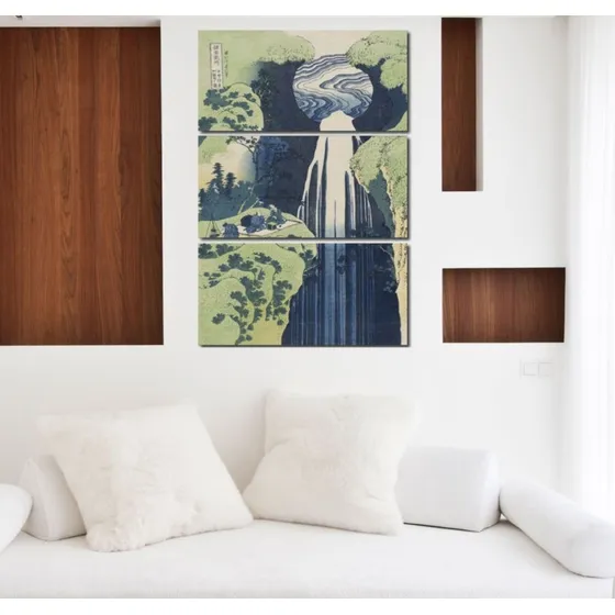 Cuadro 60x90cm Hokusai Cascada Japonesa