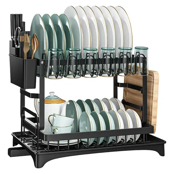 Escorredor De Louça Inox Com Porta Pratos Talheres Copos