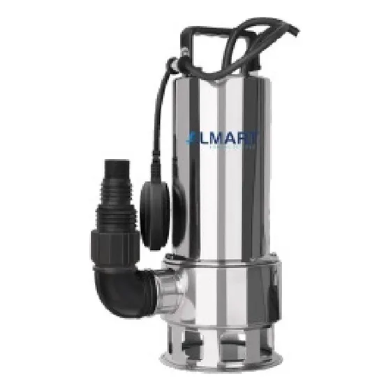 Bomba Desagote Almart Inox 1100 1.5hp 10m Agua Sucia Color Plateado