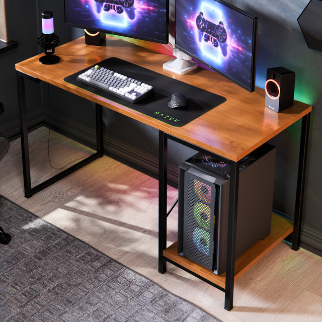 Escrivaninha Gamer Tokyo Mdf Mesa Para Computador Home Office E Estudos Com Suporte Para C...