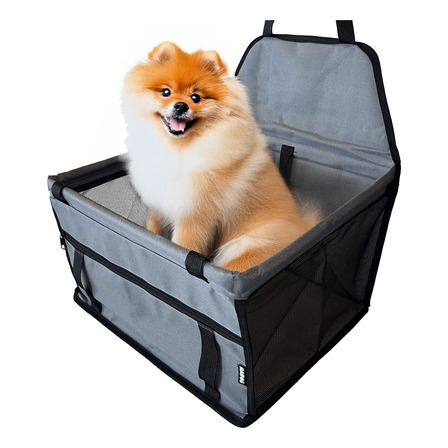 Assento Cadeirinha Pet Banco Carro Cachorro 12kg Madog Cor Cinza Assento Cadeirinha Pet Banco Carro Cachorro 12kg Madog Cor Cinza