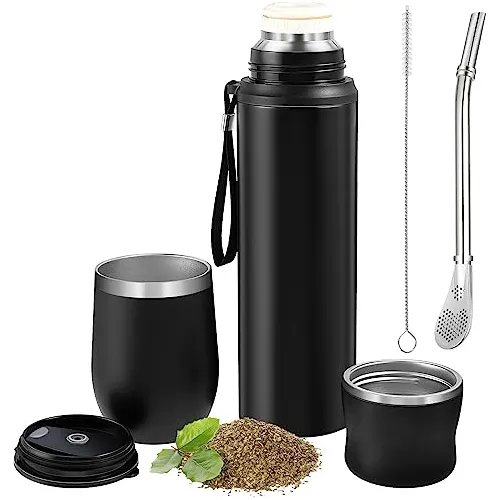Dandat 2 Piezas Yerba Mate Taza Y Botella De Vacío Vsjsh