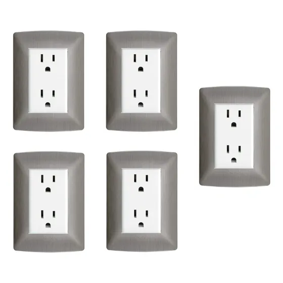 5 Placas Armadas Bticino Color Aluminio