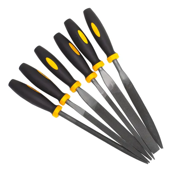 Kit Jogo De Limas Agulhas Com Cabo Completo Afiador Pequenas