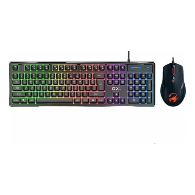 Combo Genius Scorpion KM-GX6 teclado y mouse RGB color negro