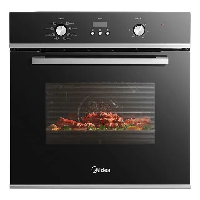 Forno Elétrico De Embutir 80l Digital Midea Cor Preto 220v Forno Elétrico De Embutir 80l Digital Midea Cor Preto 220v