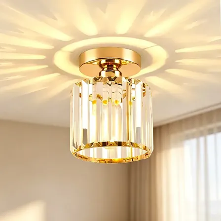 Luminária Plafon Sobrepor Led Moderna Cristal Acrílico E27