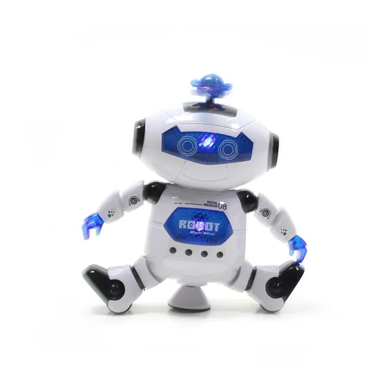 Robot De Juguete Con Luces Y Sonidos Color Blanco
