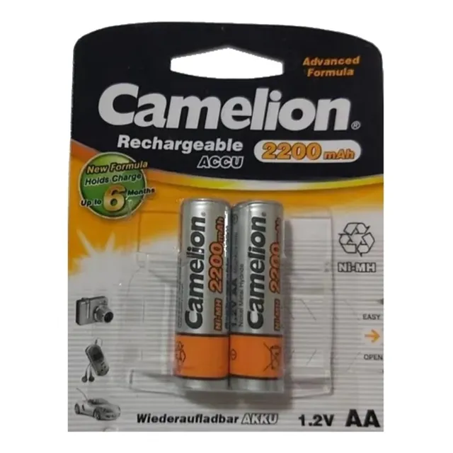  Pila Recargable  2200 Mah  M. Camelion De 1,2 Voltios C/u