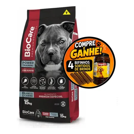 Ração Biocare Power Filhote Premium 15kg 30% Proteína