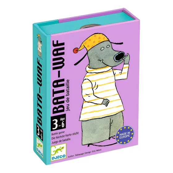 Juego Cartas Niños Djeco Bata Waf - La Guerra Cadaques Kids