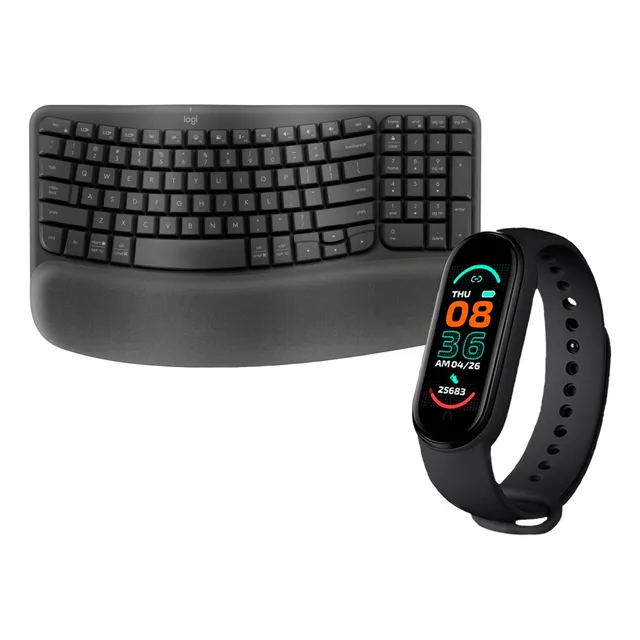 Teclado Inalambrico Bt Logitech Wave Keys + Smartwatch