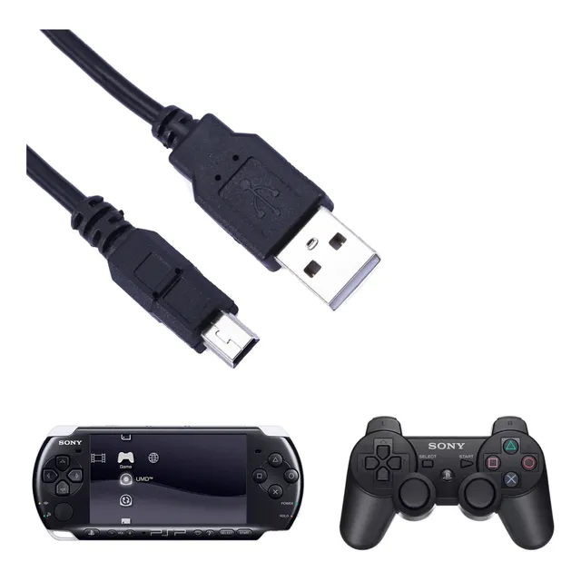 Cable De Carga Y Datos Mini Usb Para Ps3, Psp