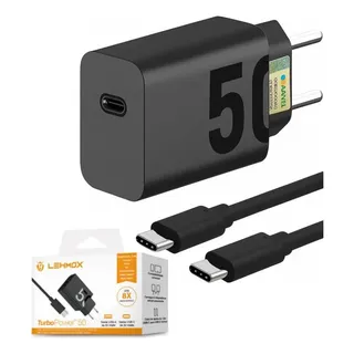 Carregador De Celular Turbo 50w - Le-491 - Lehmox Preto