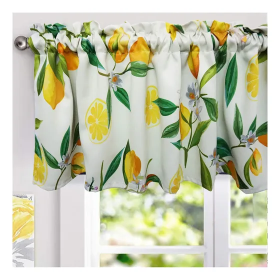 Cenefa Limon Para Ventana 52  Ancho X 18  Largo Cortina Baño