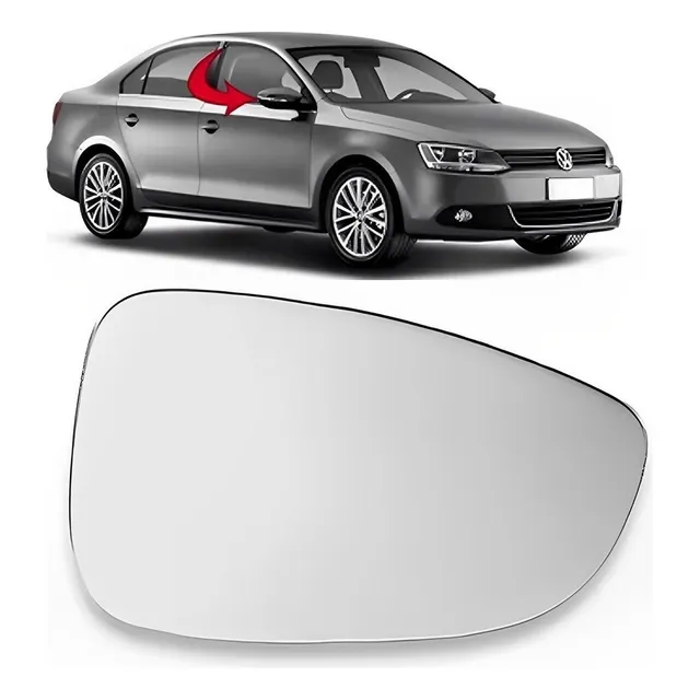 Lente Espelho Retrovisor Jetta 11 A 17 C/ Base E Aquecimento