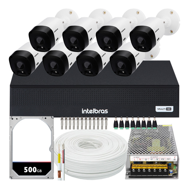 Kit Cftv 8 Câmeras Segurança Intelbras Residencial Dvr 1108c Kit Cftv 8 Câmeras Segurança Intelbras Residencial Dvr 1108c