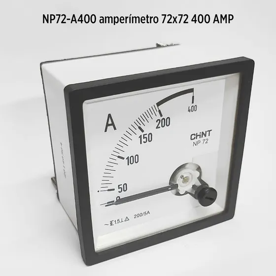 Np72-a400 Amperimetro 72x72 400amp