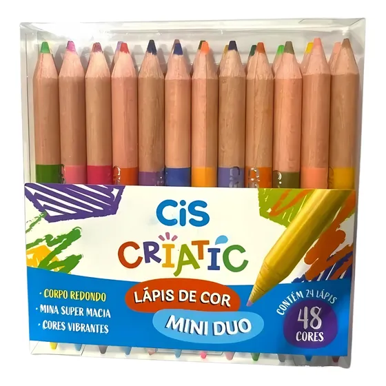 Lápis De Cor Criatic Mini Duo C/48 Cores - Cis