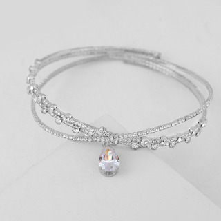 Gargantilla Con Diamantes De Agua De Varias Capas, Elegante Gargantilla Con Diamantes De Agua De Varias Capas, Elegante