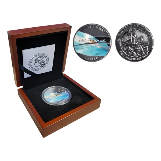 Argentina 1 Peso 2020 Bicenten. General Belgrano Plata Proof